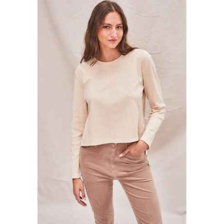 Remera Algodon Texturado Nacar