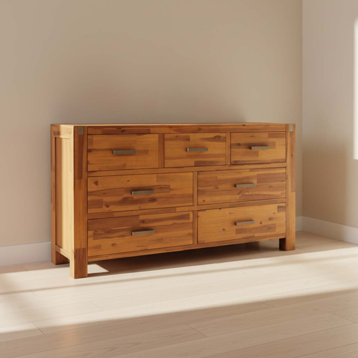 CÓMODA - MADERA-ACACIA NATURAL-BEIGE AHF 1202 