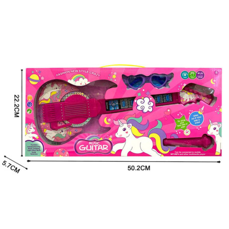 Guitarra Musical Unicornio con Micrófono 48 cm