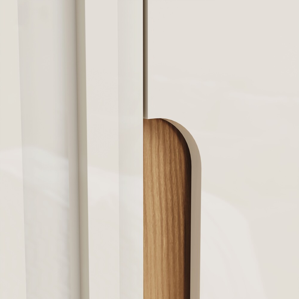 ROPERO NAPOLI 6 PUERTAS 6 CAJONES INTERNOS CON ESPEJO GUARDARROPA CLOSET ARMARIO OFF WHITE