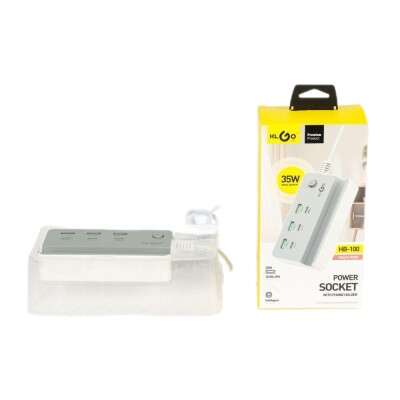 Cargador zapatilla alargue universal HB100 3 USB 3 Tipo C Cargador zapatilla alargue universal HB100 3 USB 3 Tipo C