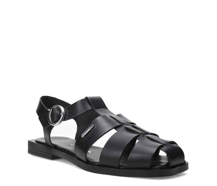 Sandalia franciscana con punta cerrada 336801 Preto