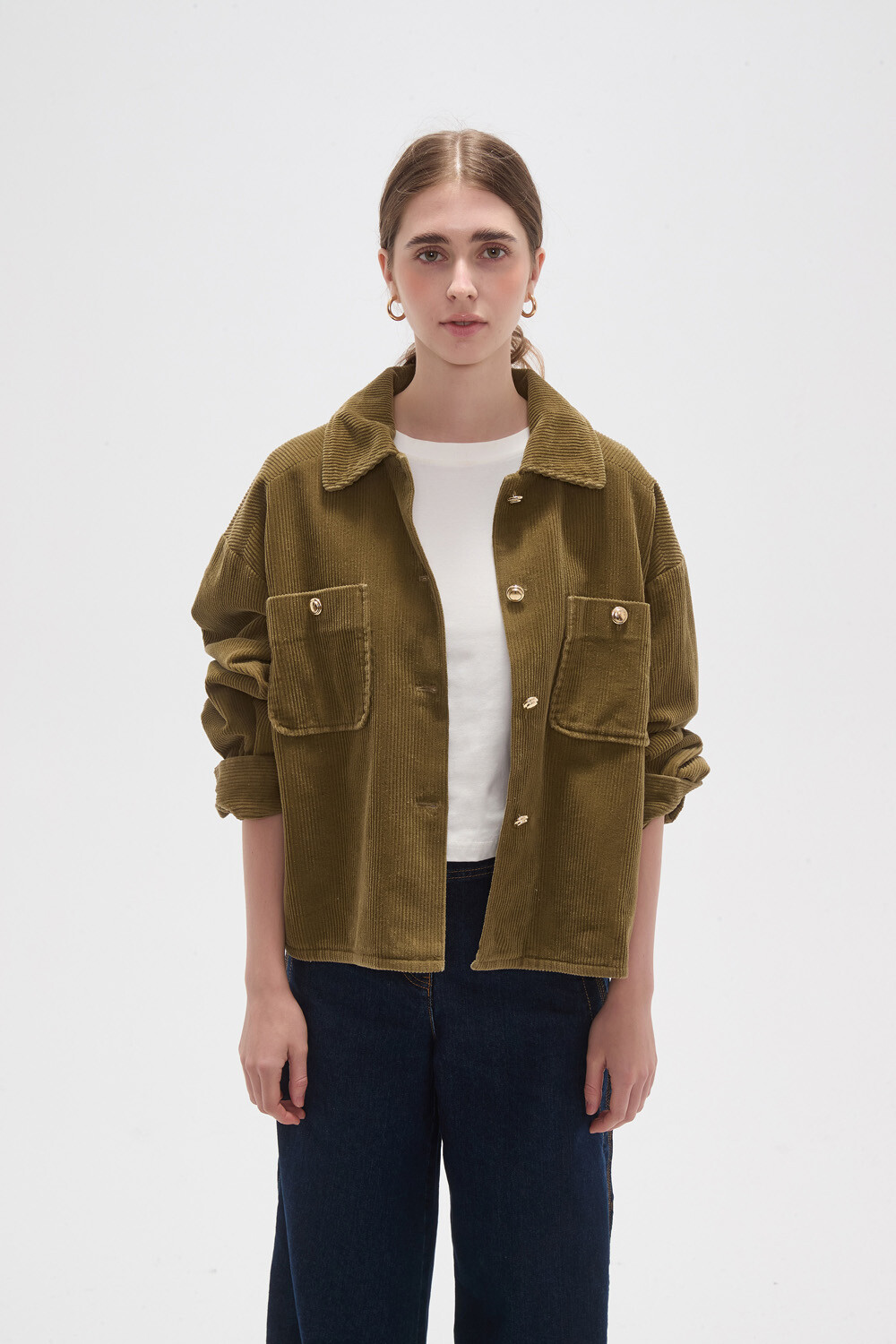 Sobrecamisa Tamia Verde Oliva Oscuro