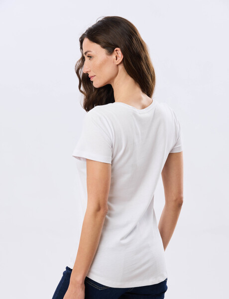 REMERA ESTAMPADA DE ALGODÓN Blanco