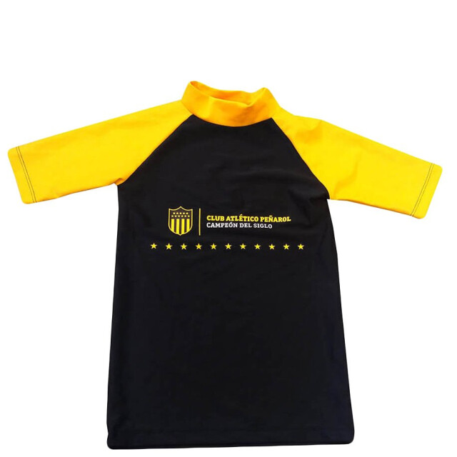 Remera Infantil Peñarol Jrs Negro - Amarillo
