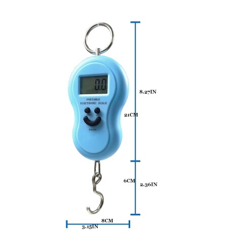 Balanza Electrónica de Viaje para Colgar AZUL