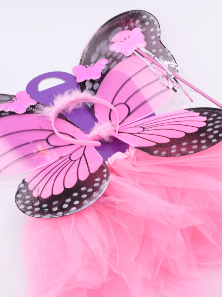 DISFRAZ MARIPOSA ILUMINADA ROSADO