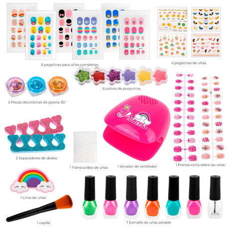 Set Belleza 34pcs C/estuche Niña Diseño Uñas Moda Jug500769