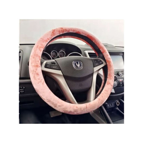 Cubre Volante En Terciopelo Color Rosa