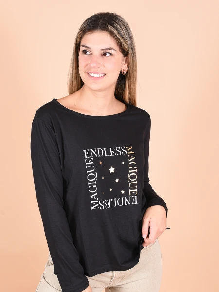 REMERA BALU NEGRO