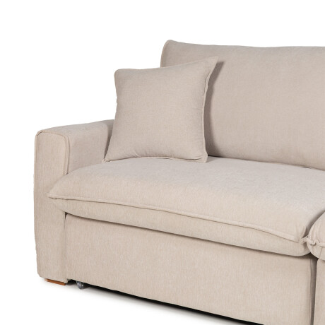 Sofá Cama Soft - Tela Microfibra AA-10 (Beige)