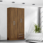 ROPERO ZANZINI POP 4 PUERTAS 2C NOGAL MATE TEXTURIZADO Unica