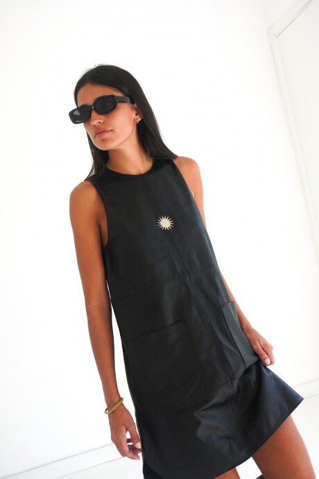 Sun Suede Dress Negro