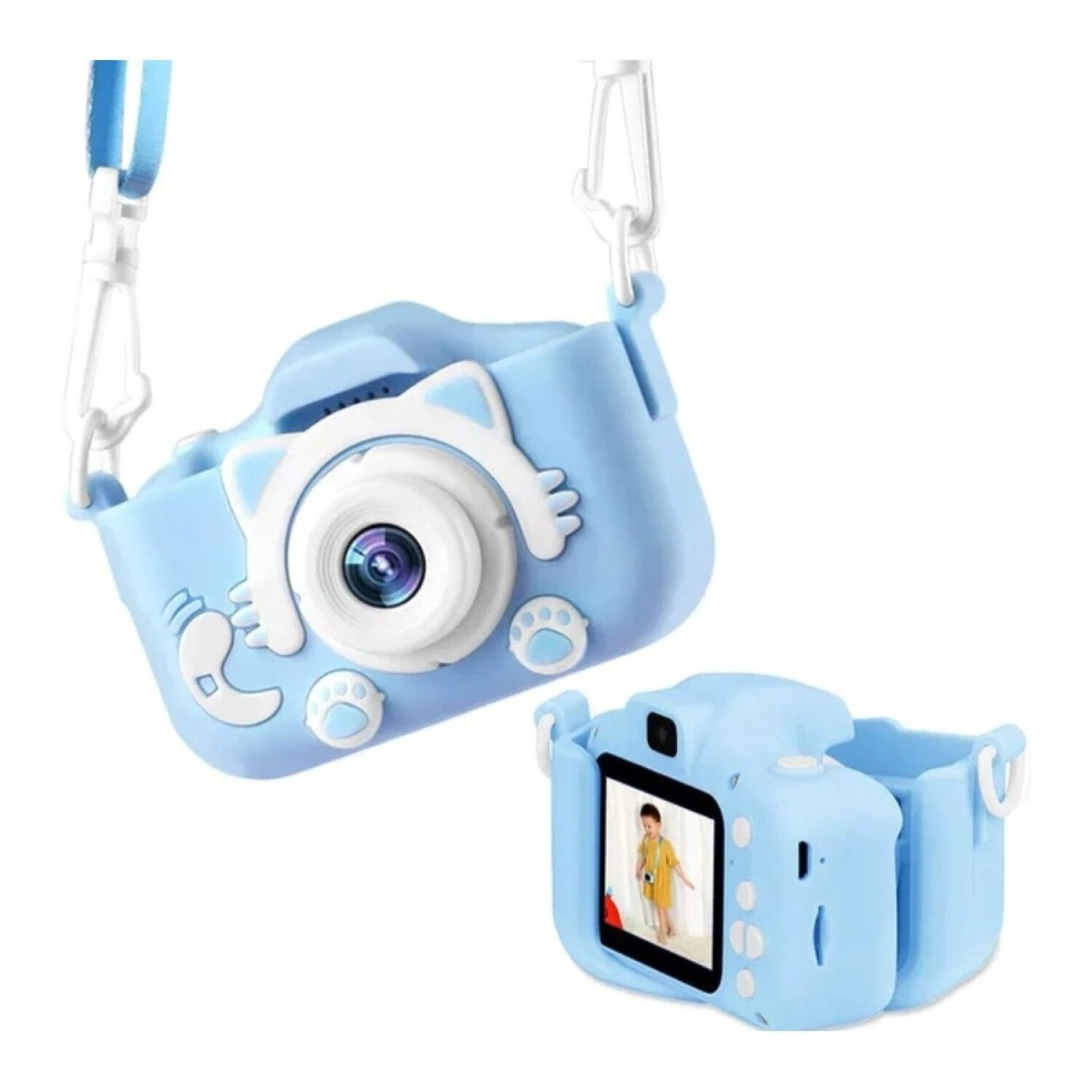 Cámara De Fotos Infantil Con Pantalla 2' Fácil De Usar - Variante Color  Azul — Atrix