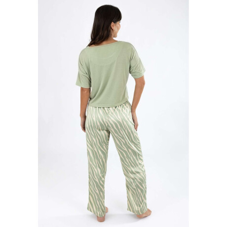 Pijama zebra pant Verde claro
