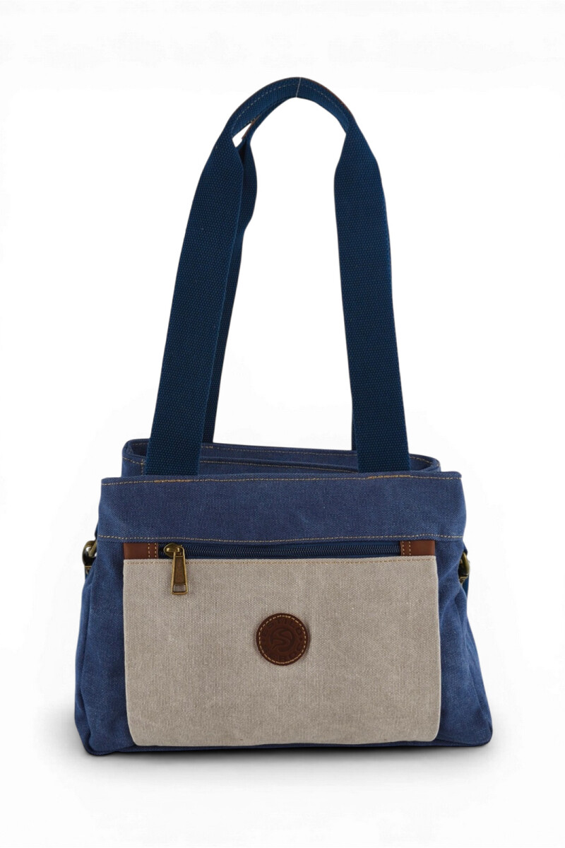 Bolso cartera en lona Azul