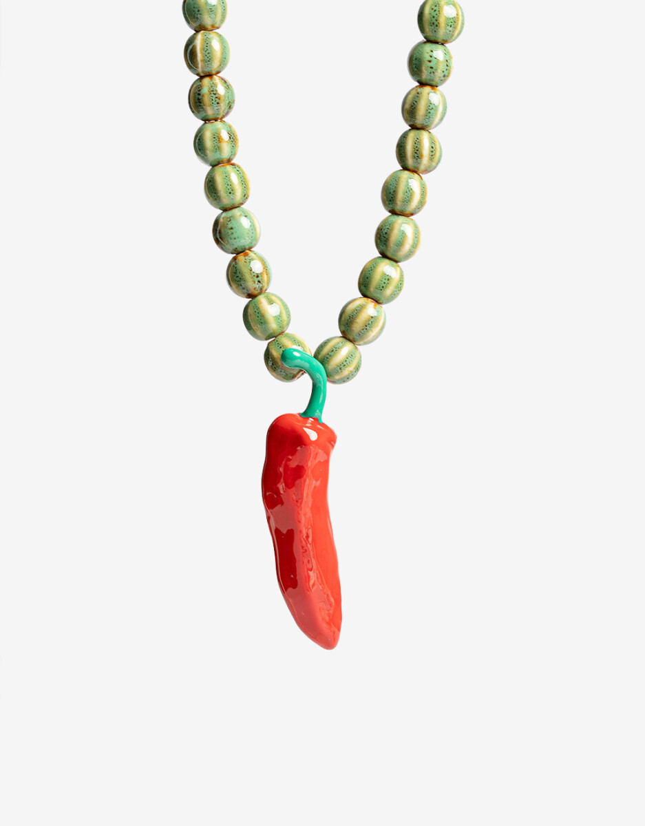 Collar Con Dije De Pimiento 
