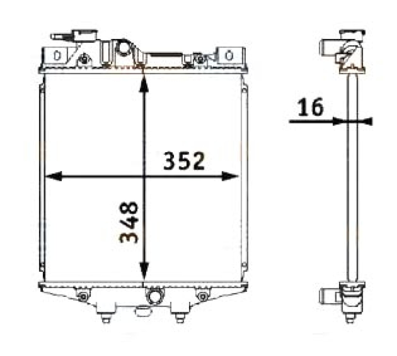 RADIADOR DAIHATSU CHARADE G100 87-93 S/AIRE FAW N5 1.0 REACH 