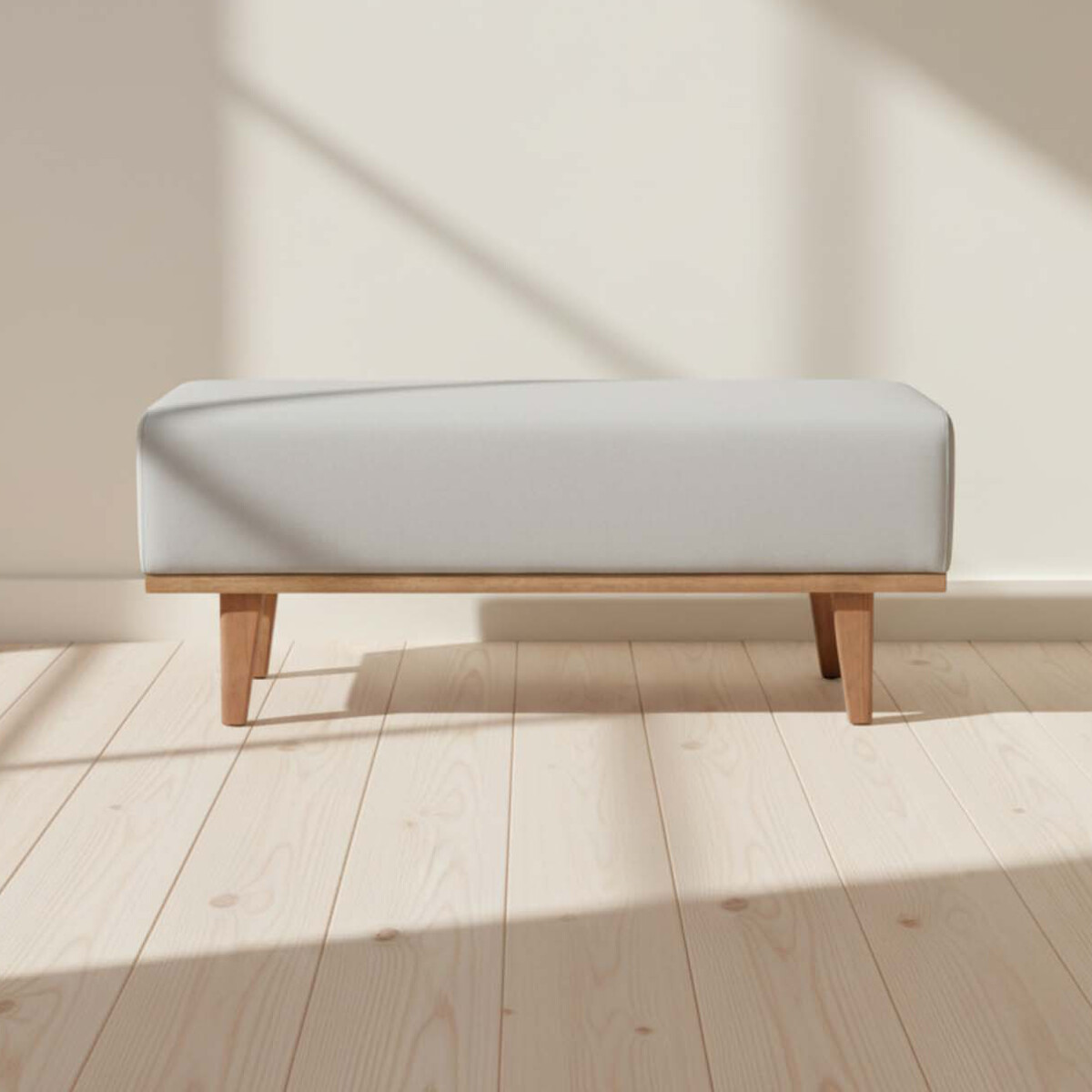 PIE DE CAMA - MADERA GRIS BURDEOS 