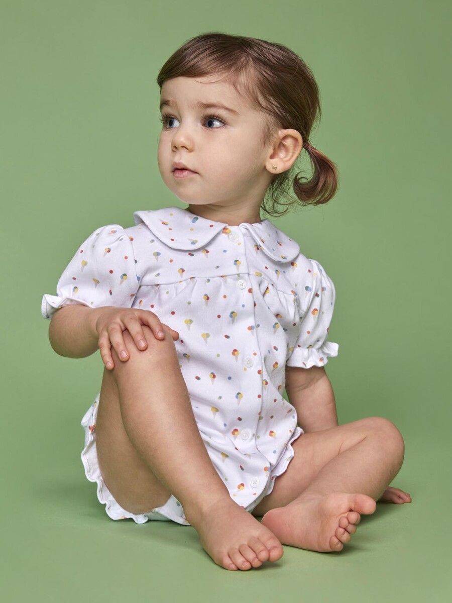 Pijama Estampado Helados Blanco