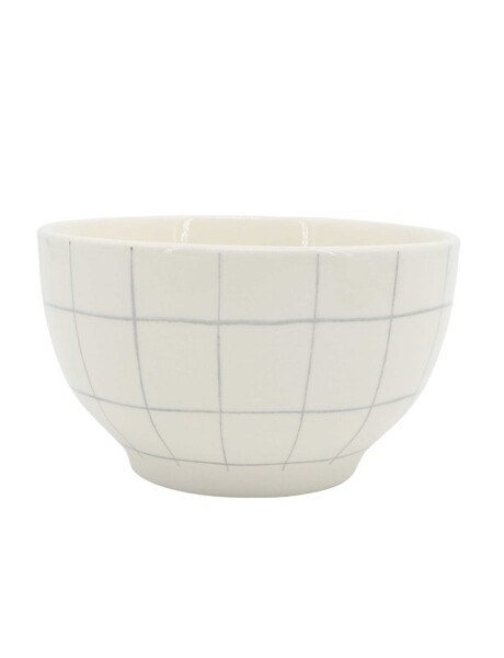 BOWL CERAMICA D14CM QUADRA BLANCO/GRIS BOWL CERAMICA D14CM QUADRA BLANCO/GRIS