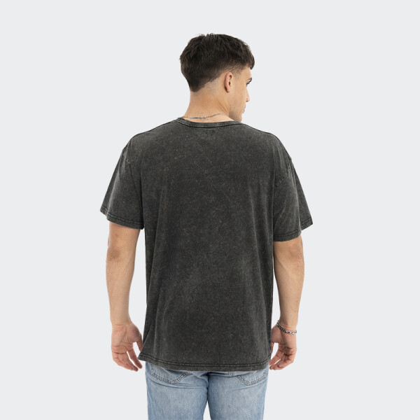 Remera Reef Oversize Front Woven Label Negro