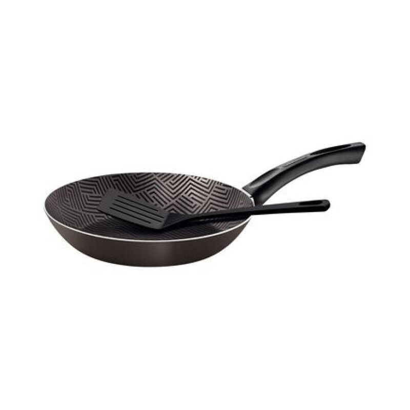 Sartén de Aluminio Antiadherente 24cm Tramontina con Espátula Sartén de Aluminio Antiadherente 24cm Tramontina con Espátula