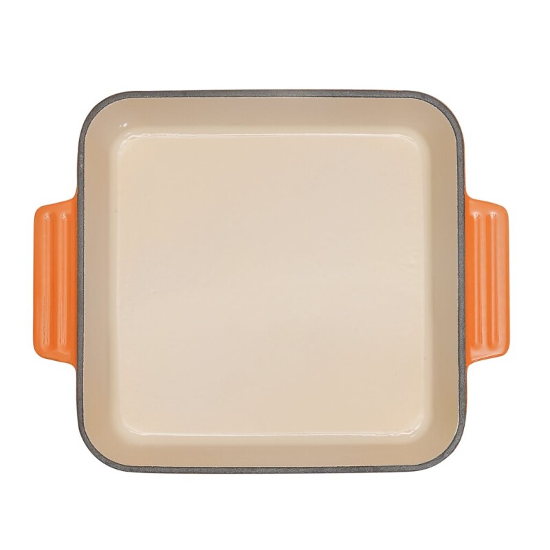 Fuente para Horno de Hierro Fundido Esmaltado 23 x 23 cm – Naranja FUENTE 23X23X4.5CM HIERRO FUNDIDO ESMALT NARANJA