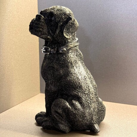 Escultura Perro Sentado Resina Altura 14m x Largo 9cm x Ancho 9cm Escultura Perro Sentado Resina Altura 14m x Largo 9cm x Ancho 9cm