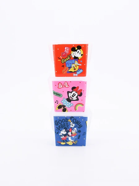 CONTENEDORES x 3 MICKEY Y AMIGOS MULTICOLOR
