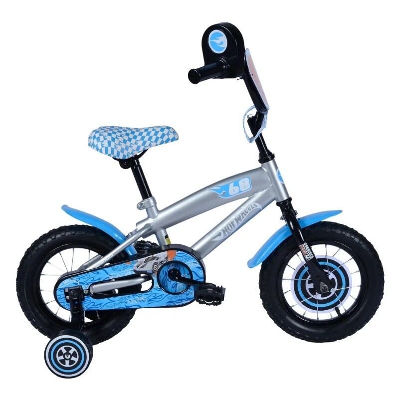 Bicicleta Hotwheels R.12 Niño Plata/celeste