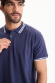 Remera Polo Stripped Azul