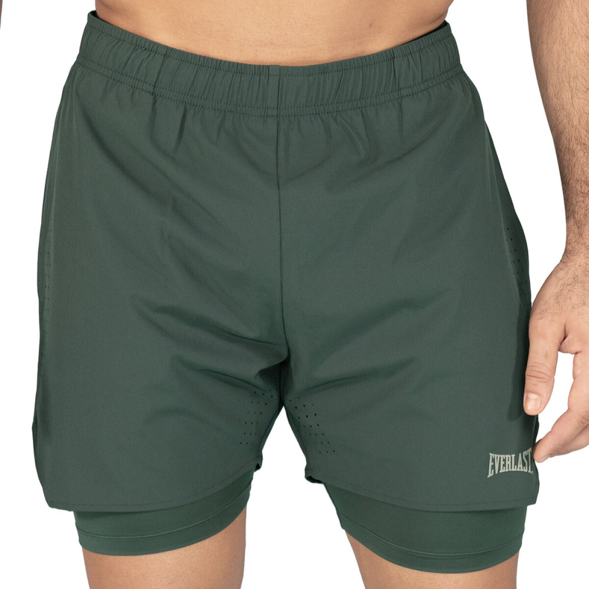 SHORT 2IN1 MEN POLY/ELAST EVERLAST MATCH WT M6 - GREEN 