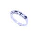 Anillo medio sin fin oro 18k blanco con zafiros y brillantes. Anillo medio sin fin oro 18k blanco con zafiros y brillantes.