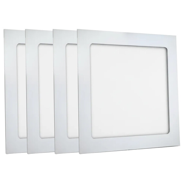Panel De Techo Pack X4 Plafón Cuadrado Luz Blanco Blanco Panel De Techo Pack X4 Plafón Cuadrado Luz Blanco Blanco