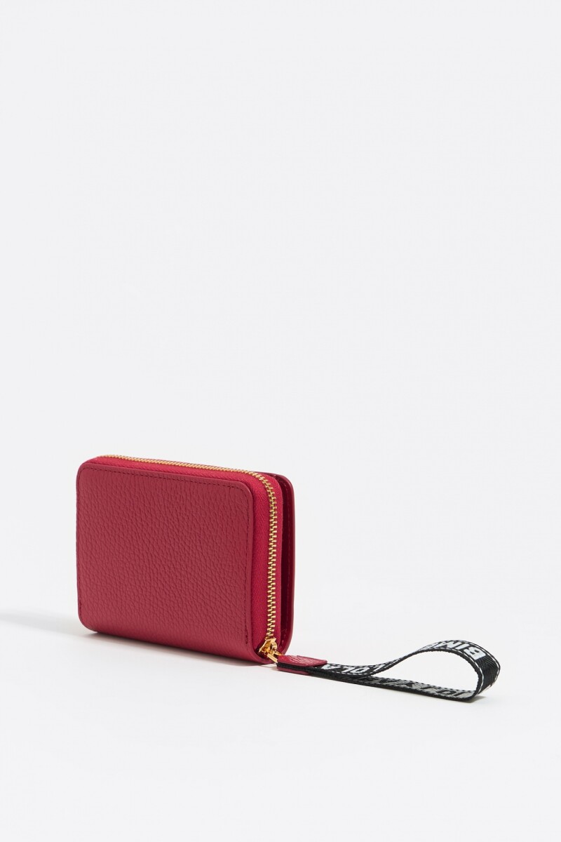 CARTERA SOLAPA PIEL Rojo