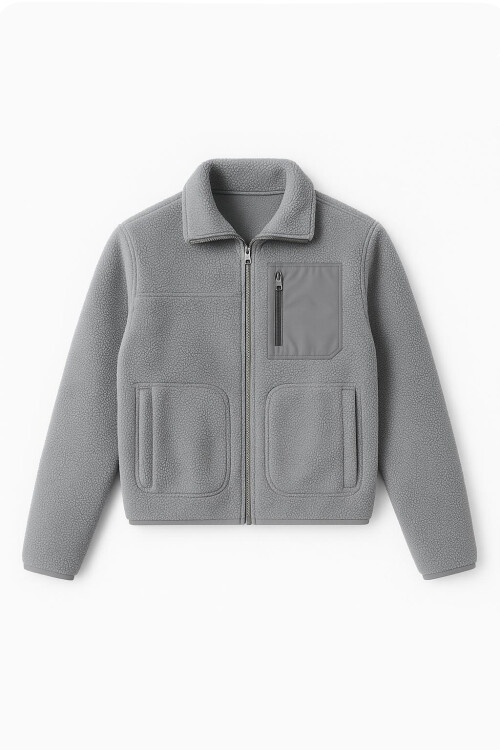 Campera en corderito GRIS