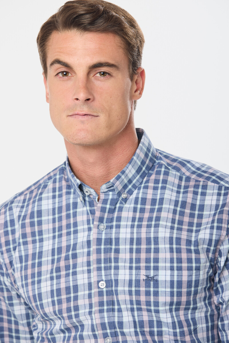CAMISA A CUADROS - Lila 