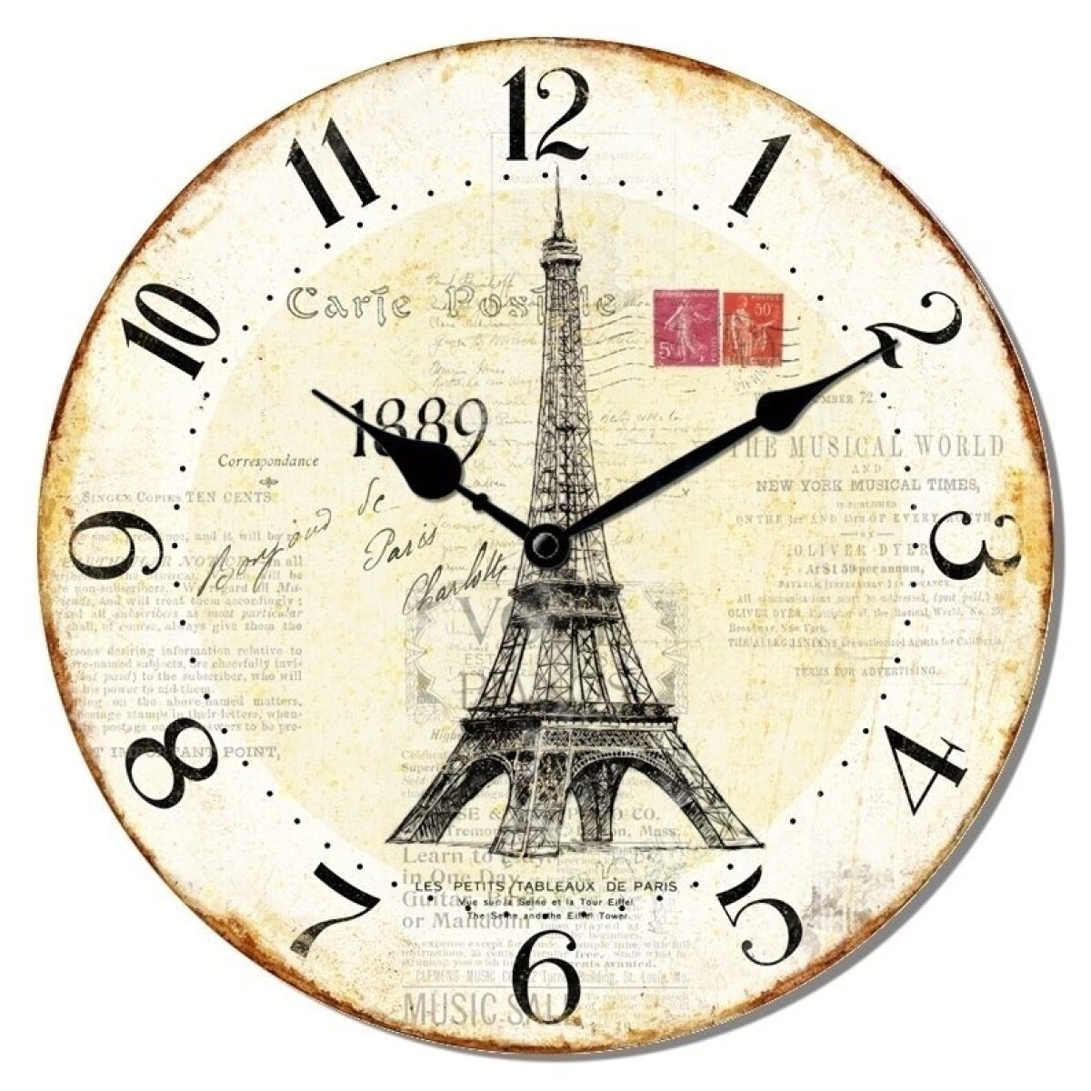 RELOJ DE PARED MDF D28.8X3.5CM TORRE EIFFEL 