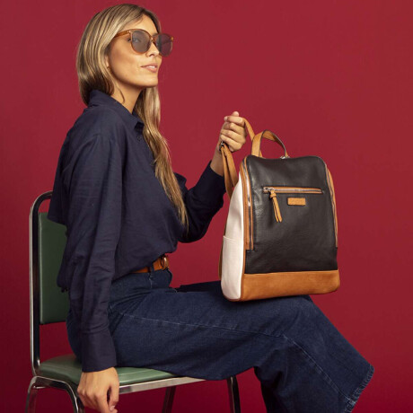 Mochila Queen Negro Suela Y Manteca