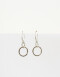 Aros Colgantes Largos Metal Aros Con Anillos Entrelazados - Plateado Hematite