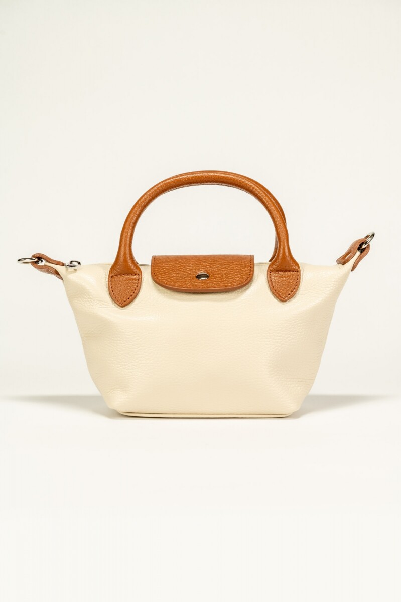 Cartera de cuero Mini - Beige 