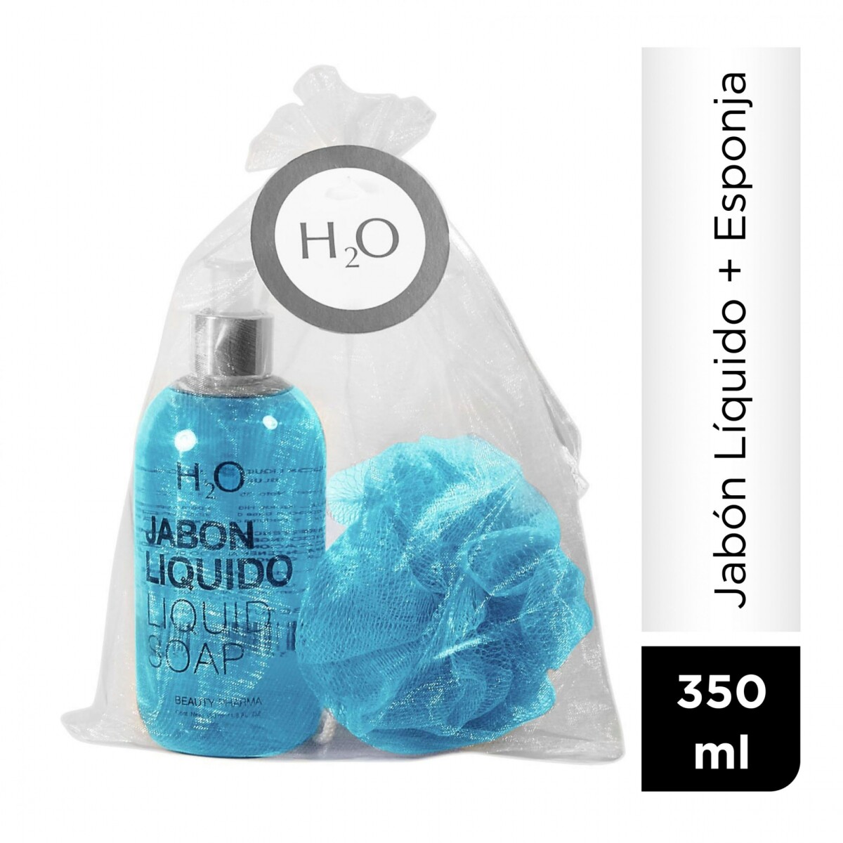Pack H2o Jabón Líquido Blue 350 Ml + Esponja 
