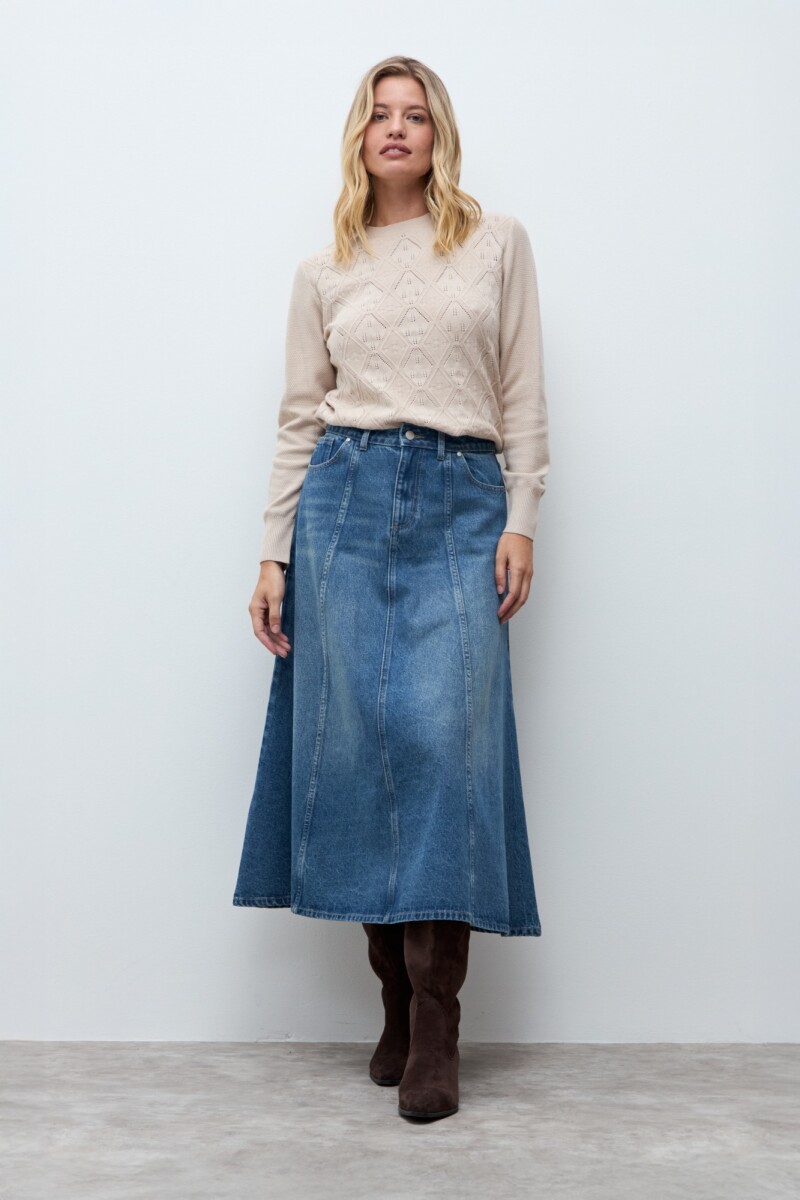 Sweater estructuras beige