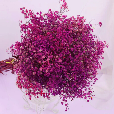 Ramo Frondoso De Flores Secas Fucsia Oscuro
