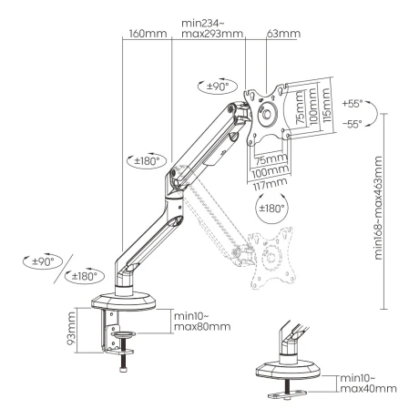 Soporte para Monitor Gamer LDT63-C012G 001