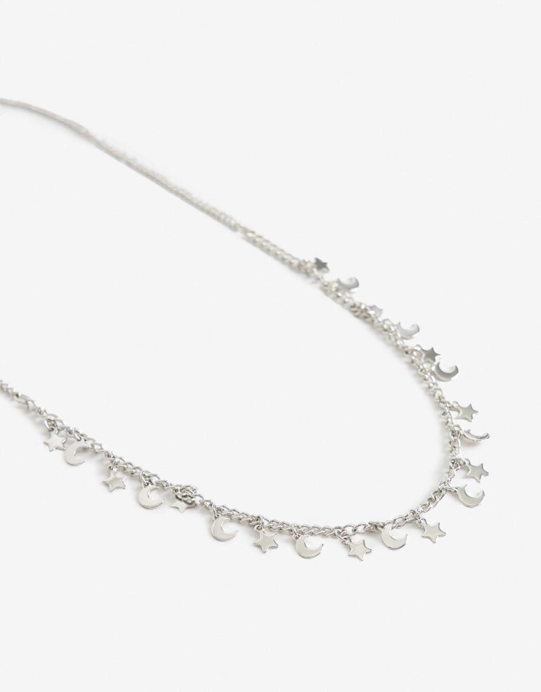 Collares Cortos Metal Collares Cortos Metal Estrellas - Plateado Rodio