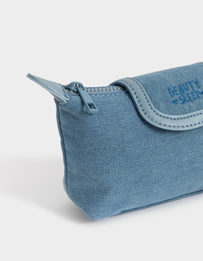 Porta Cosméticos Portacosméticos Denim - Azul Celeste