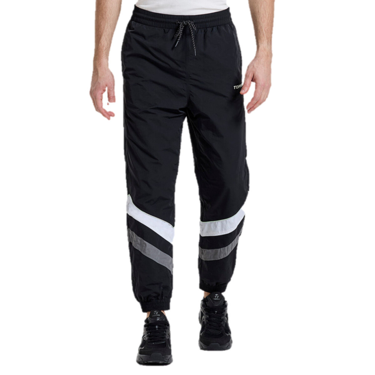 PANT MEN 90S - COLOR BLOCK negro jet - NEGRO 