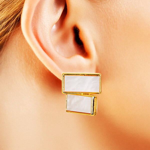 CARAVANA RECTANGULO BLANCO Y DORADO CARAVANA RECTANGULO BLANCO Y DORADO